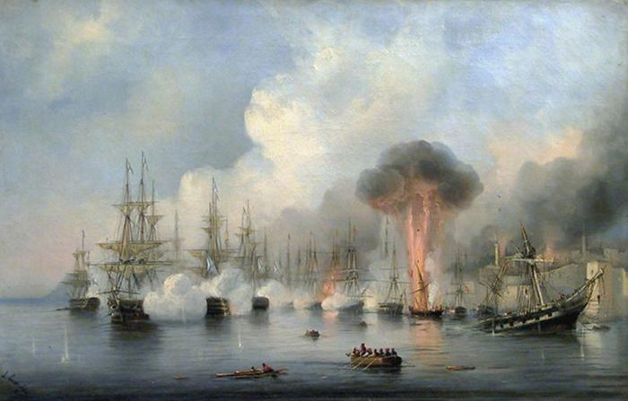 Истребление турецкого флота в Синопском сражении Боголюбов
